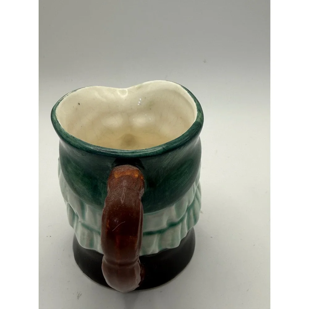 Vintage‎ Hand Painted Character Pitcher Toby Jug Made in Japan Green Tricorn Hat